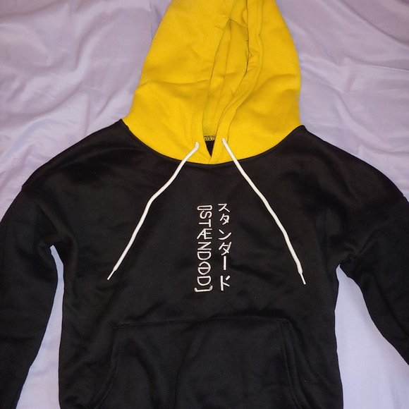 Black and Yellow Pullover Hoodie - Picture 1 of 2